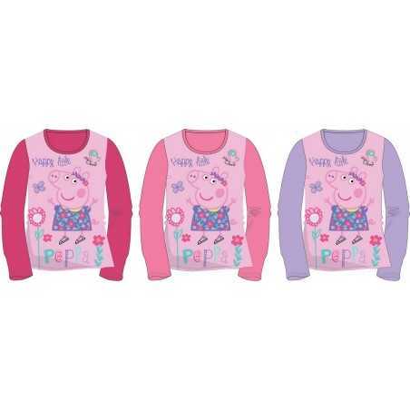 T-shirt manches Longues Peppa Pig en rose - New discount.com