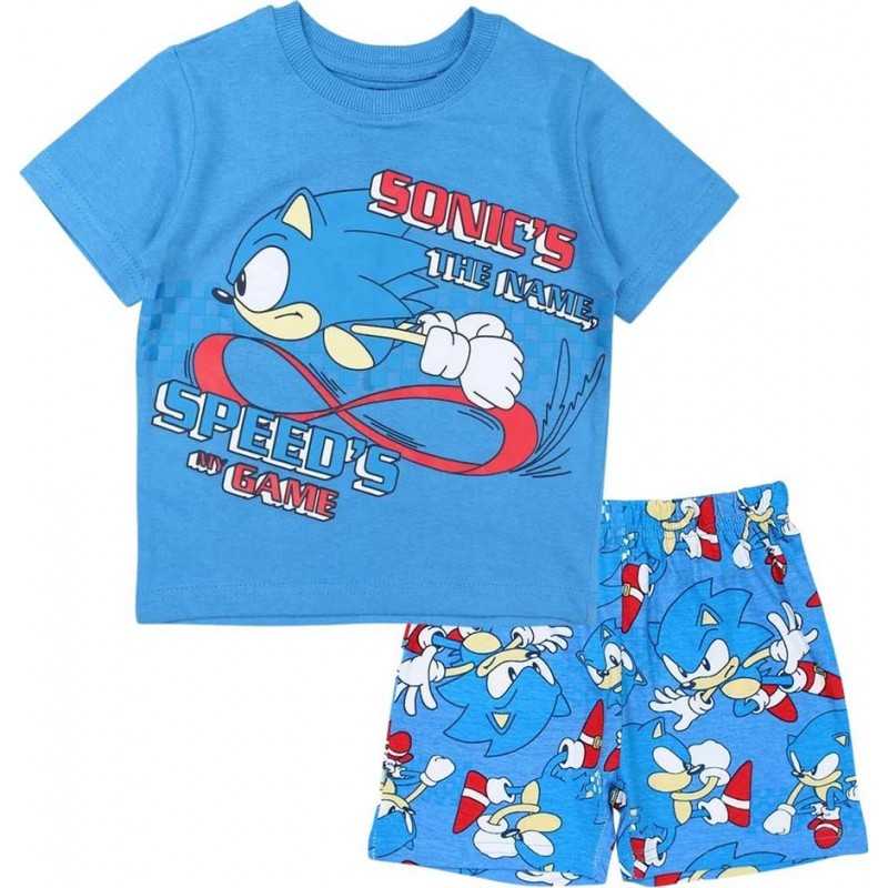 Ensemble T-Shirt avec Short Sonic - Taille 4 à 12 Ans - New discoun...