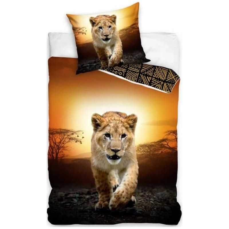 Parure Housse de couette Lion en coton - New discount.com