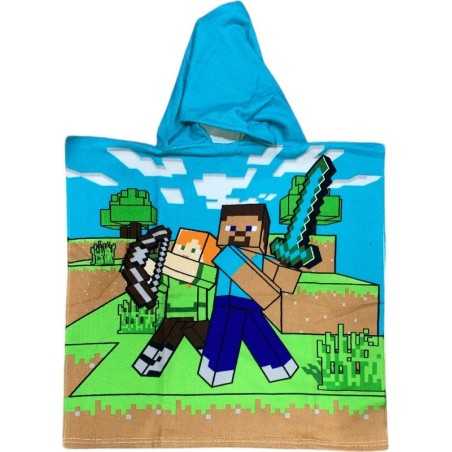 Poncho de bain Minecraft a capuche - New discount.com