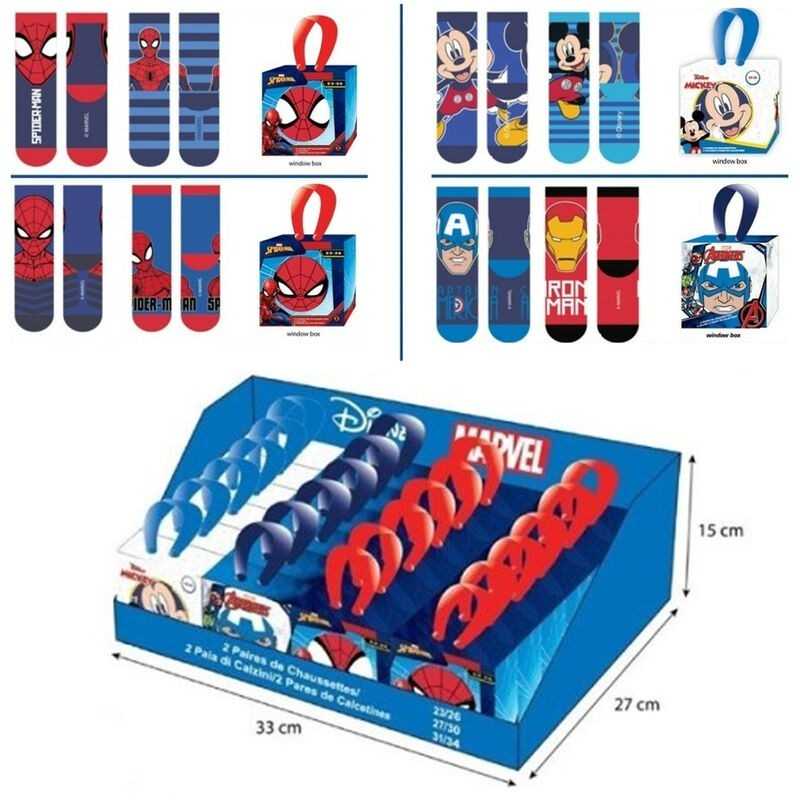 Espositore per calzini in confezione regalo Disney Et Marvel - New ... Espositore per calzini in confezione regalo Disney Et Marvel - New ...