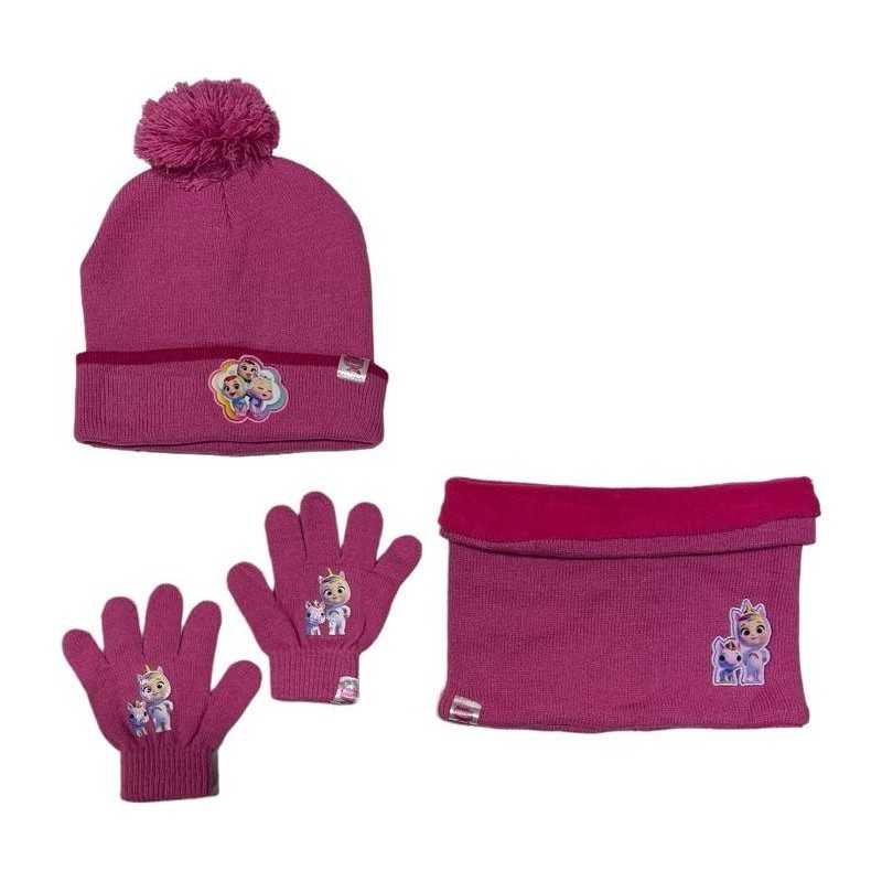 Set 3 pezzi Cappello + Scaldacollo + Guanti Cry Babies - New discou...