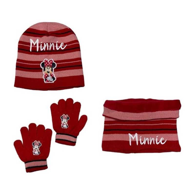 Set 3 pièces Bonnet + snood + gants Minnie Disney, New discount.com...