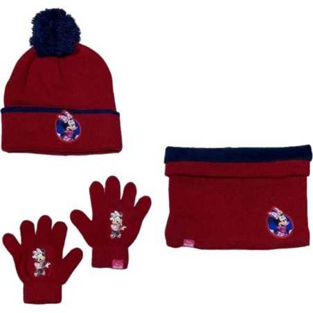 Set 3 pièces Bonnet + cache cou + gants Minnie Disney - New discoun...