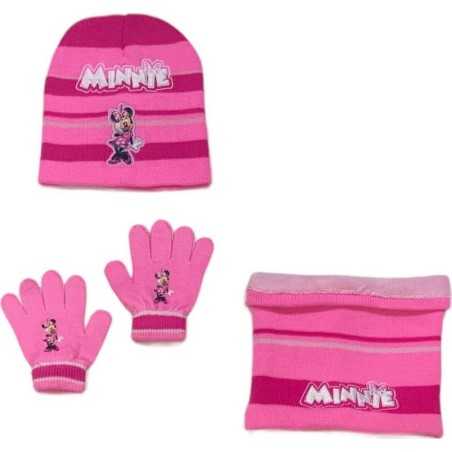 Set 3 pezzi Cappello + Scaldacollo + Guanti Minnie Disney