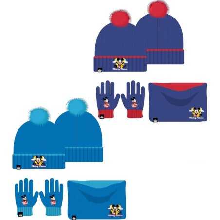 Set 3 pièces Bonnet + snood + gants Mickey Disney, New discount.com...