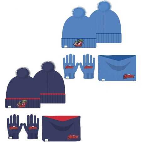 Set 3 pezzi Cappello + Scaldacollo + Guanti Avengers Marvel - New d...