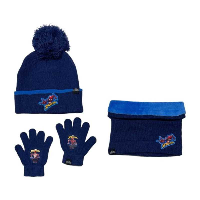 Set 3 pezzi Cappello + Scaldacollo + Guanti Spiderman - New discoun...