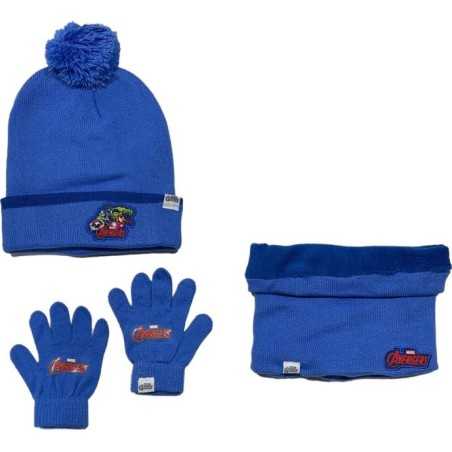 Set 3 Stück Mütze + Snood + Avengers Marvel Handschuhe