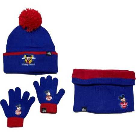 Set 3 pièces Bonnet + snood + gants Mickey Disney