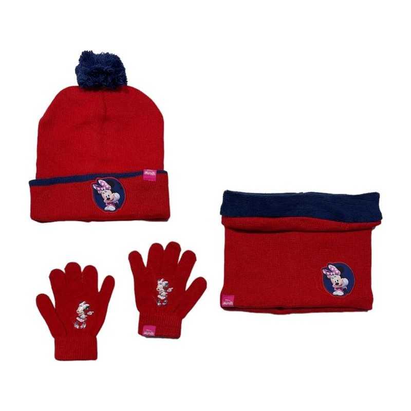 Set 3 pièces Bonnet + Snood + gants Minnie Disney - New discount.com