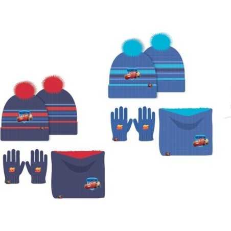 Set 3 piezas gorro + redecilla + guantes Cars Disney -New discount.com