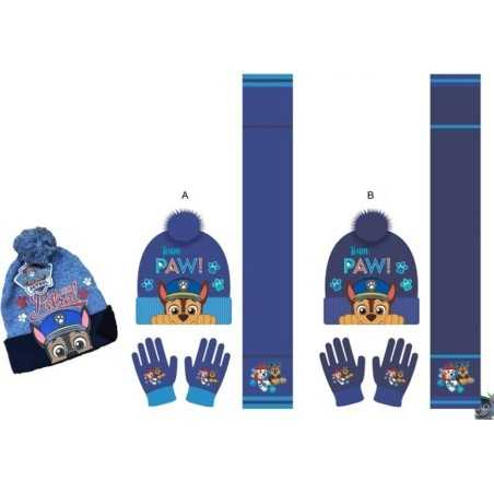 Set 3 piezas Beanie + bufanda + guantes Pat Patrouille -New discoun...