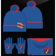 Set 3 pièces Bonnet + Snood + gants Cars Disney - New discount.com