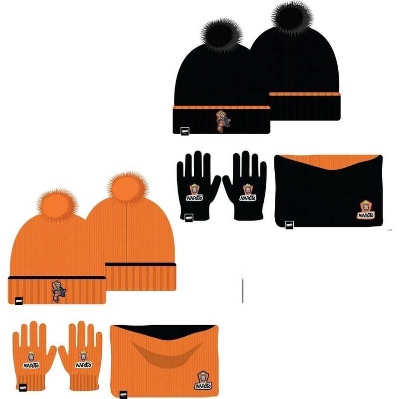 Set 3 Stück Mütze + Snood + Naruto Handschuhe - New discount.com