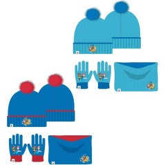 Set 3 piezas gorro + redecilla + guantes Paw Patrol -New discount.com