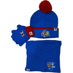 Set 3 piezas gorro + redecilla + guantes Paw Patrol -New discount.com