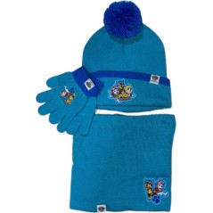 Set 3 pièces Bonnet + snood + gants Paw Patrol, New discount.com, N...