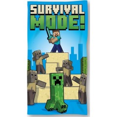 Serviette de plage ou Drap de bain Minecraft en coton - New discoun...