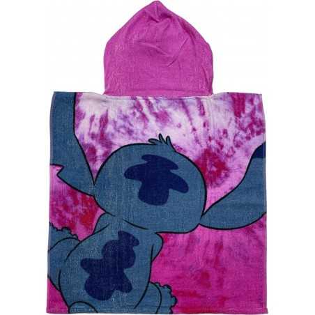 Poncho de baño con capucha de algodón Stitch Disney