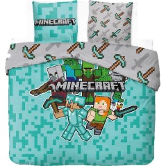 Parure de lit Minecraft 2 Personnes en coton - New discount.com