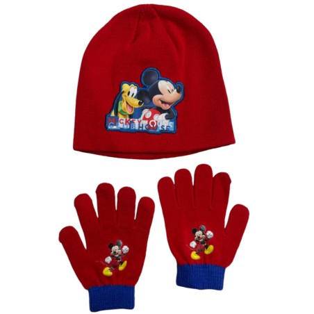 Set 2 pièces Mickey Disney bonnet et gants Mickey - New discount.com