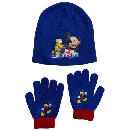 Conjunto de 2 piezas Mickey Disney Gorro y guantes Mickey