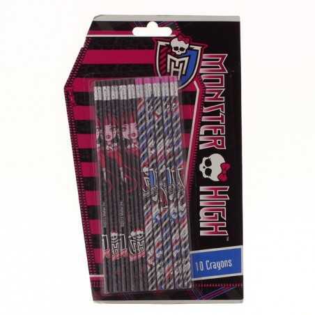 Set de 10 lápices con goma de borrar Monster High -New discount.com