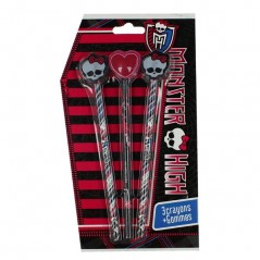 Set di 3 matite e gomme Monster High 3D - New discount.com