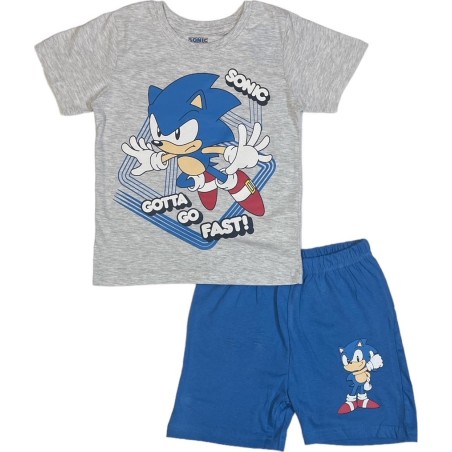 Ensemble T-Shirt avec Short Sonic - Taille 4 à 12 Ans - New discoun...