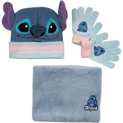 Set 3 pièces Bonnet + Snood + gants Stitch Disney - New discount.com