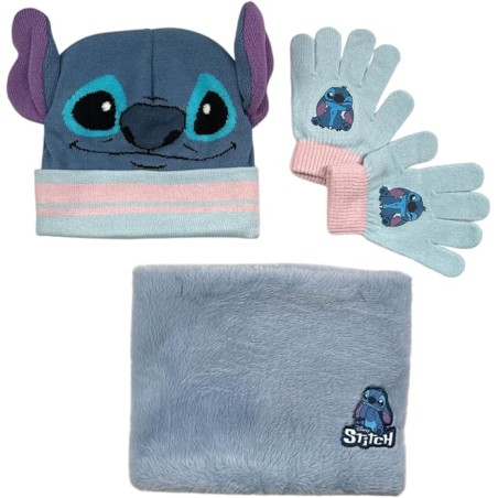 Set 3 pezzi Cappello + Scaldacollo + Guanti Stitch Disney - New dis...