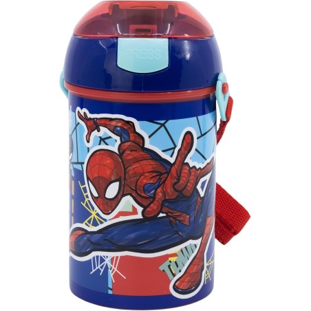 Spider-man botella automática Marvel 450 ML, sistema antigoteo SYST...