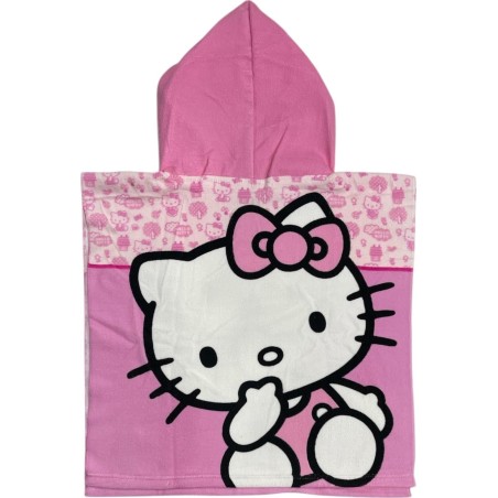 Poncho de bain Hello Kitty à capuche