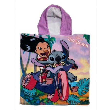 Poncho de bain Stitch Disney à capuche en coton - New discount.com