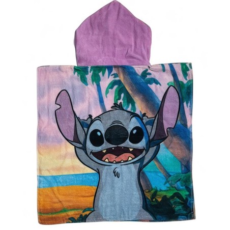 Badeponcho mit Kapuze aus Baumwolle von Stitch Disney