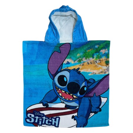 Poncho da bagno con cappuccio in cotone Stitch Disney - New discoun...