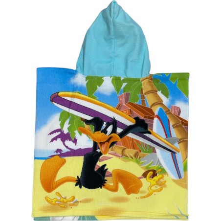 Poncho de natación con capucha Looney Tunes