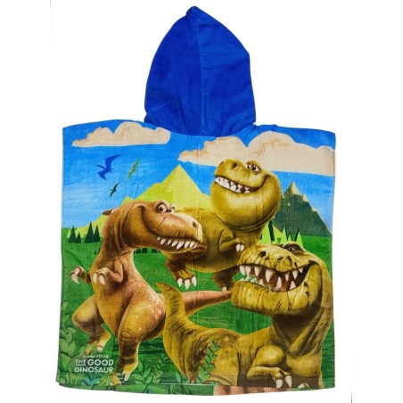 El buen dinosaurio con capucha poncho