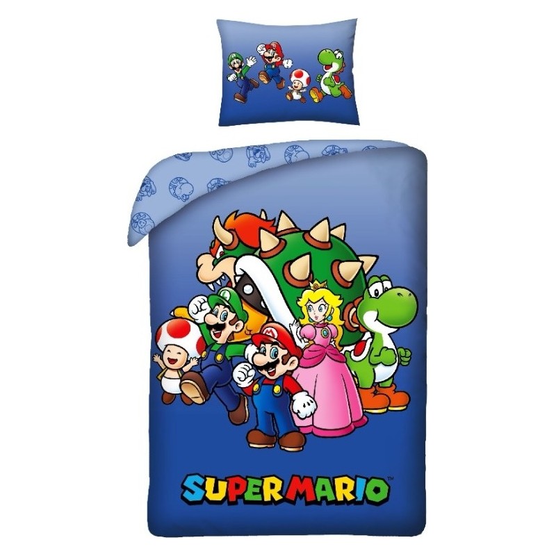 Parure de lit Super Mario - housse de couette Super Mario - New dis...