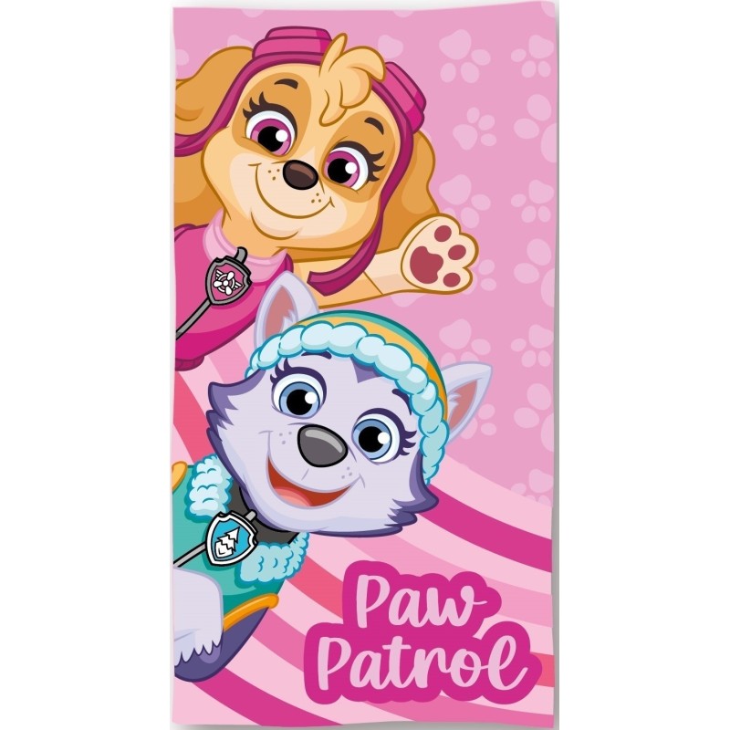 Drap de plage ou drap de bain Paw Patrol Rose - New discount.com