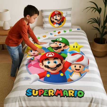 Parure de lit Super Mario - housse de couette Super Mario