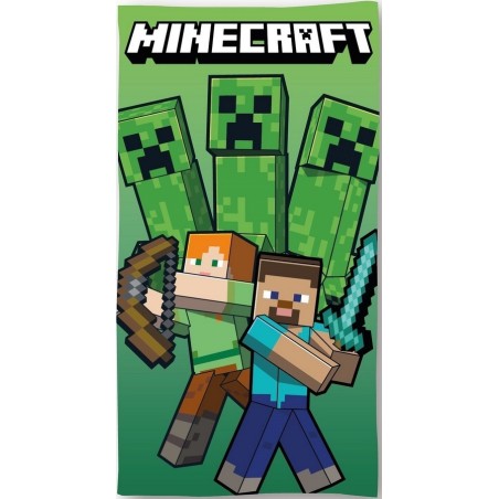 Drap de plage ou Serviette bain Minecraft en coton - New discount.com