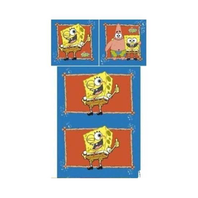 Set copripiumino Sponge bob 140x200cm e coperchio Sponge Bob - New ...