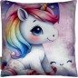 Coussin Licorne 38 cm (Impression recto verso) - New discount.com