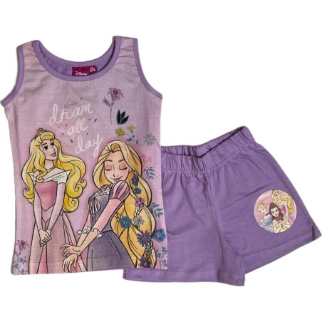 Conjunto de camiseta sin mangas y pantalones cortos de princesa Disney