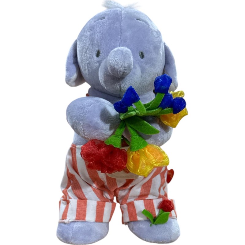 Elephant Humphreys Corner Golden Bear Plush Elephant Bouquet of Flo...