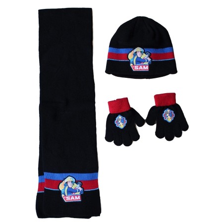 Set 3 pièces Bonnet + écharpe + gants Sam le Pompier