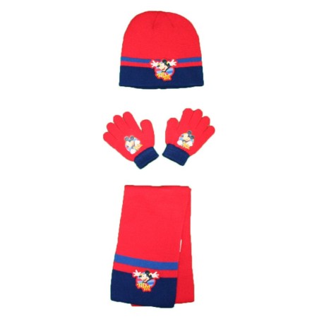 Set 3 pièces Bonnet + écharpe + gants Mickey Disney - New discount.com