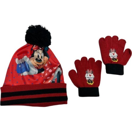 Set 2 pièces Minnie bonnet et gants Minnie - New discount.com